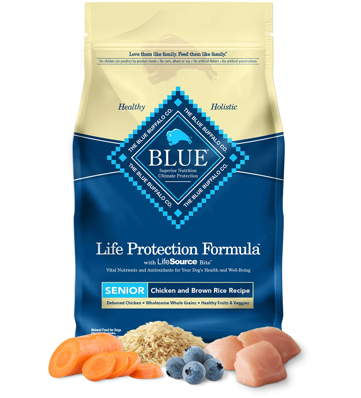 Blue Buffalo Senior Chicken and Brown Rice Dry Dog Food